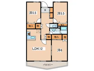 プレスティージュ横浜【3階】の間取り