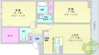 ボナールK【3階】の間取り