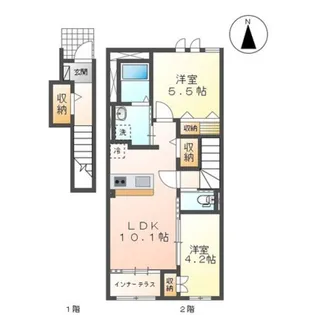 トリコロールII【2階】の間取り