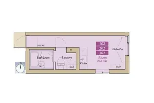 ロータスガーデン住吉【3階】の間取り