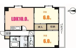 グリーンハイツ西原【4階】の間取り