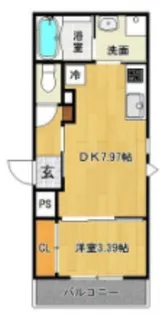 Cherim久留米駅南【2階】の間取り
