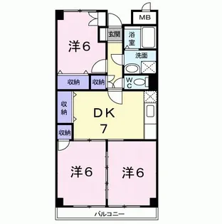 ラ・プルミエール【1階】の間取り