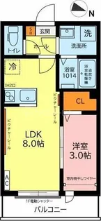 ガーデンヒルズ宮原【1階】の間取り