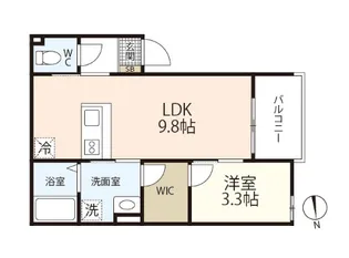 【仮】レガーレ七日市【2階】の間取り