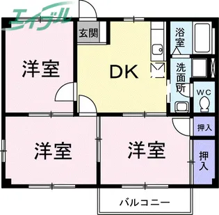 シティハイツときわ台【2階】の間取り