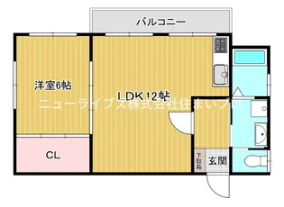 プラシードパラッツォウーノ【2階】の間取り