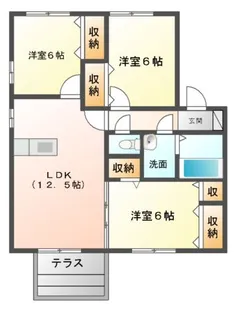 シャルムガーデン A,B【1階】の間取り