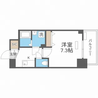 ファーストフィオーレ九条III【2階】の間取り