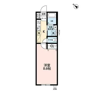 セナリオフォルム北小金【1階】の間取り