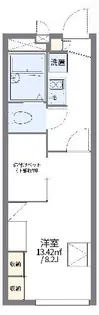レオパレスレーヴI【2階】の間取り