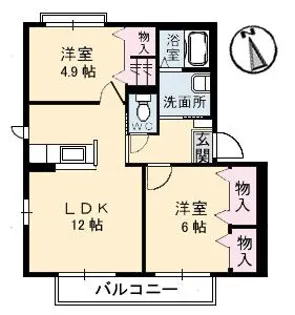フローラルコート D棟【2階】の間取り