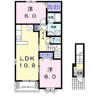 ブライトヒルズII【2階】の間取り