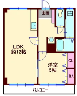 丘マンション【2階】の間取り
