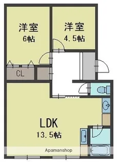 マンショントレビ【1階】の間取り