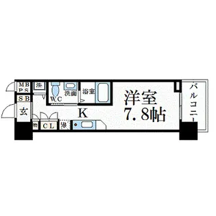 エスリード御堂筋梅田【2階】の間取り
