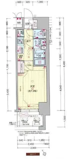 プレサンス大国町ラヴェニール【7階】の間取り
