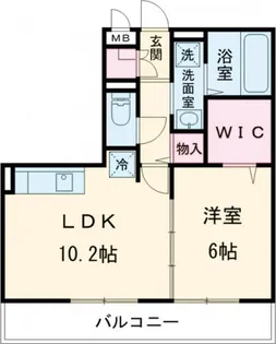 サニープレイス鶴崎【2階】の間取り