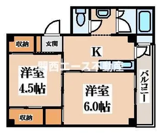 ビレッジハウス太子【2階】の間取り