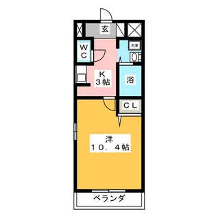 サンシャイン西葭原【1階】の間取り