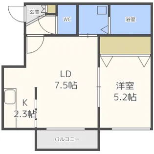 ブランノワールMIKEOS【3階】の間取り
