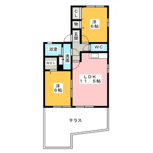 キャッスルコート【1階】の間取り