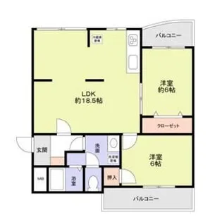 西脇ハイランドハイツ白鳳【2階】の間取り