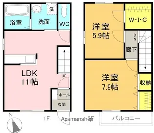Saffron(サフラン)B棟(東棟)【1階】の間取り