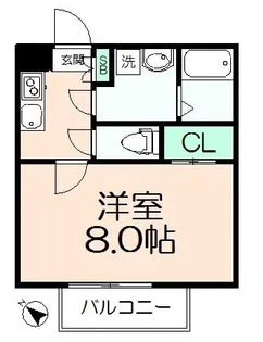 ベリエ東中野【1階】の間取り