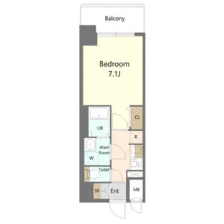 S-RESIDENCE名駅北bling(ブリング)【8階】の間取り