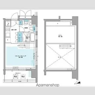 プライムアーバン芝浦LOFT【10階】の間取り