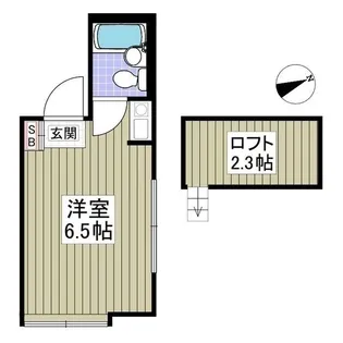 モイドーマ新代田【2階】の間取り