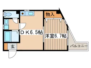 ハピニスライフ【5階】の間取り