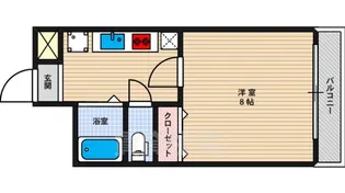 ルミエール長居【4階】の間取り
