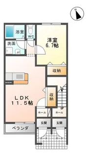 ラ・ルーチェ【1階】の間取り