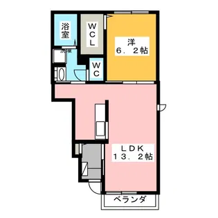 ヴィラ カルド【1階】の間取り