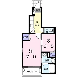 メゾンミニョンMI【1階】の間取り