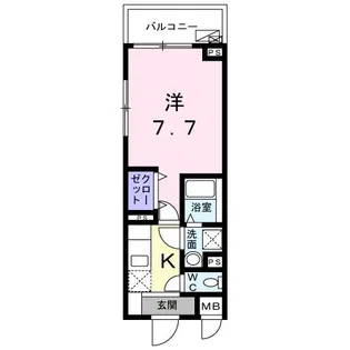 ウエスト シックス【2階】の間取り