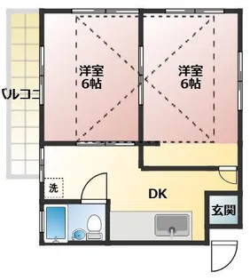 ウィング衣笠【2階】の間取り
