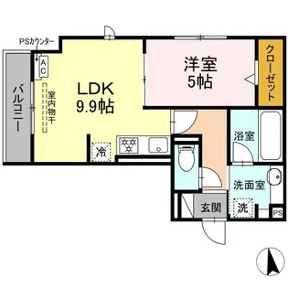 セレスティア鷺山 WEST【2階】の間取り