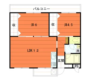 エルセレーノ七日市A【3階】の間取り