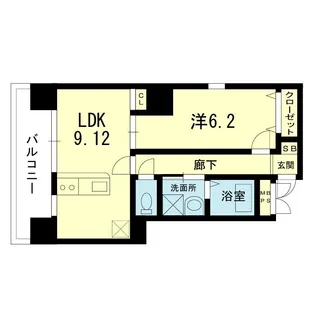 ロマージュ上通並木坂【6階】の間取り