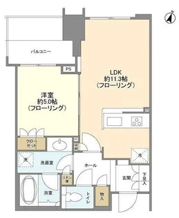 大崎ウエストシティタワーズ E棟【18階】の間取り