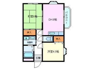 静岡県三島市北田町【マンション】の間取り