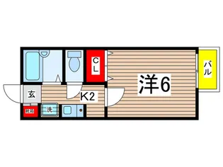アパルト矢野口【1階】の間取り