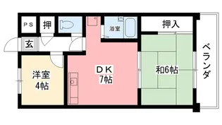 兵庫県西宮市東鳴尾町1【マンション】の間取り