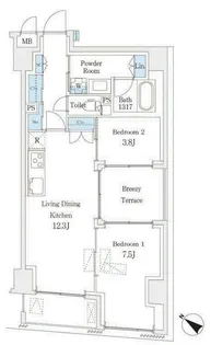 JP noie 横浜平沼【6階】の間取り