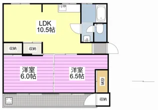浜田マンションB【4階】の間取り