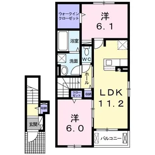 レジデンス・サンリット II【2階】の間取り