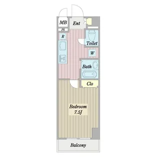 プロシード仙台小鶴新田【8階】の間取り